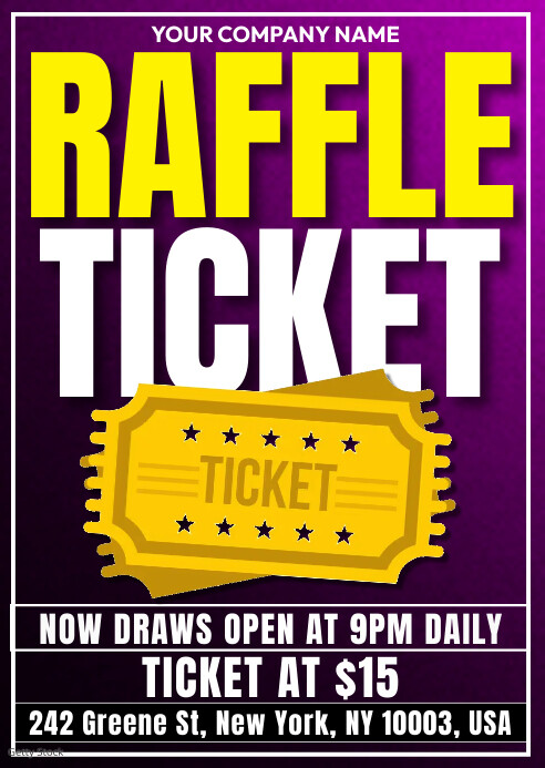 Plantilla de grand raffle ticket poster | PosterMyWall