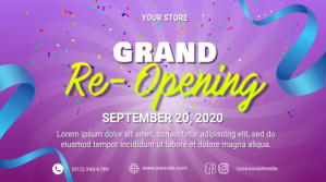 Grand Re-Opening Ad Template Digitalt display (16:9)