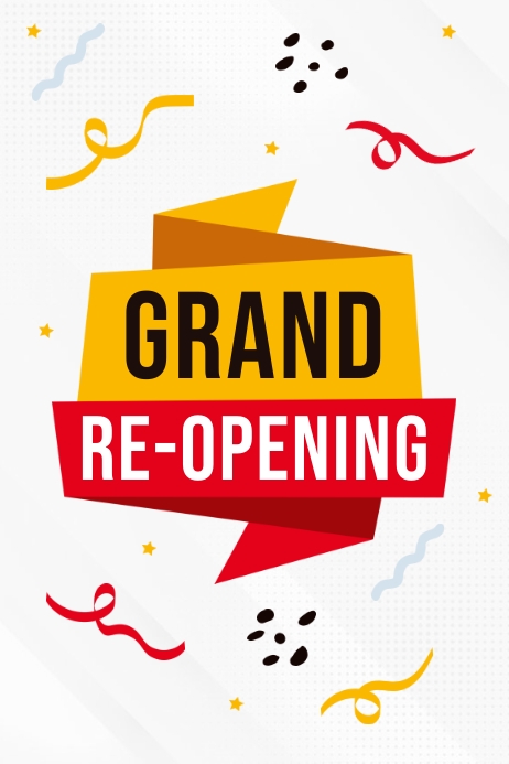 Grand Re-opening Banner 4' X 6' Template | PosterMyWall