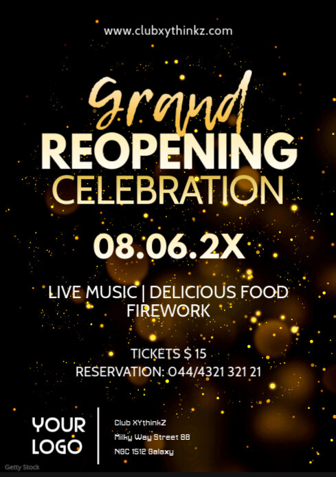 Grand Reopening Celebration Opened Open Invit Template | PosterMyWall