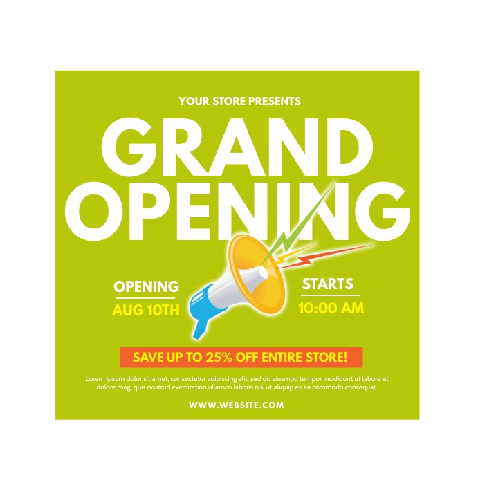 Grand Reopening Template | PosterMyWall