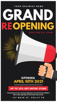 Grand Reopening Digital Display (9:16) template