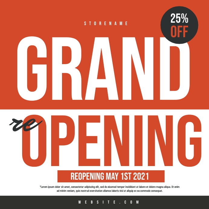 Grand Reopening Template | PosterMyWall