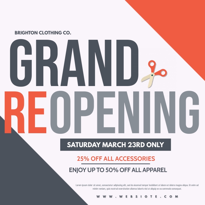 Grand Reopening Template | PosterMyWall