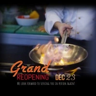 Grand Reopening Restaurant Instagram Template