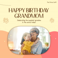 Grandma's Birthday Greeting Slideshow Post template