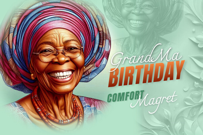 GrandMa birthday Plakat template