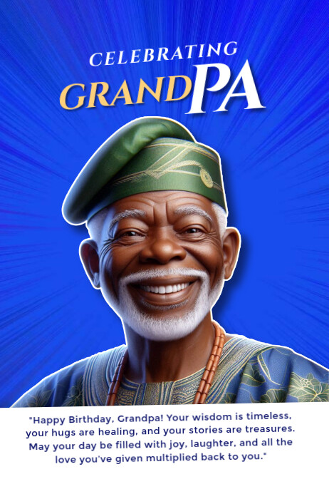 Grandpa Poster template