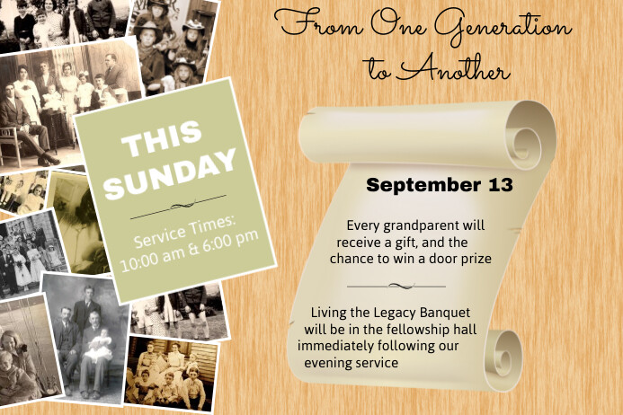 Grandparent's Day Plakat template