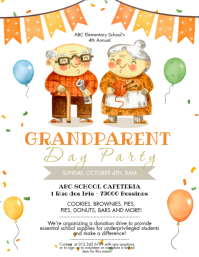 Bianco Grandparent Day Party Volante Template