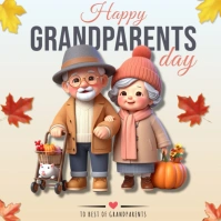 Grandparents Day โพสต์บน Instagram template