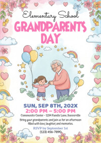 Grandparents Day Flyer Template A4