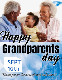 Grandparents day free editable template Ulotka (US Letter)