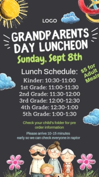 Grandparents Day Luncheon Schedule Template Instagram-verhaal