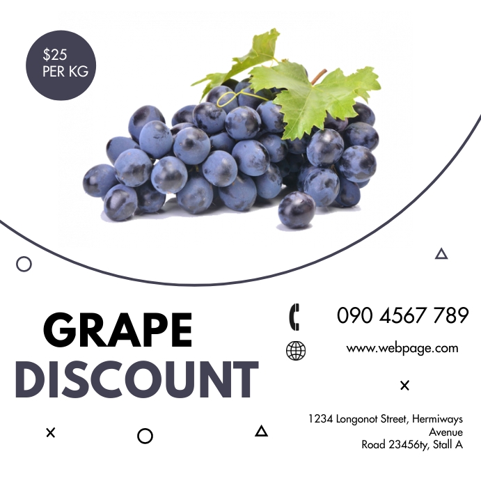 GRAPE DISCOUNT FLYER Template PosterMyWall
