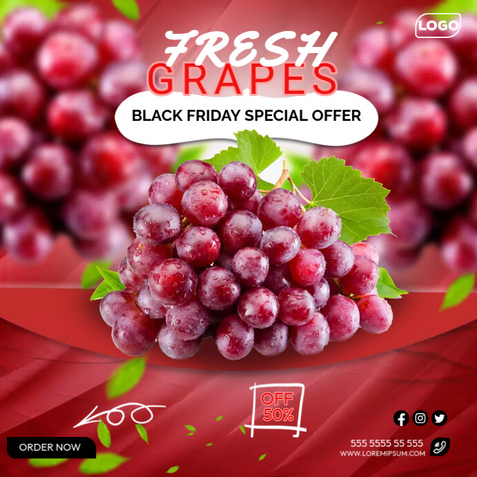 Copy of Grapes Template | PosterMyWall