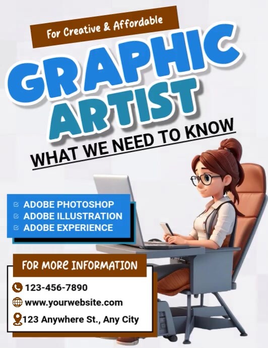 Graphic Artist 传单(美国信函) template