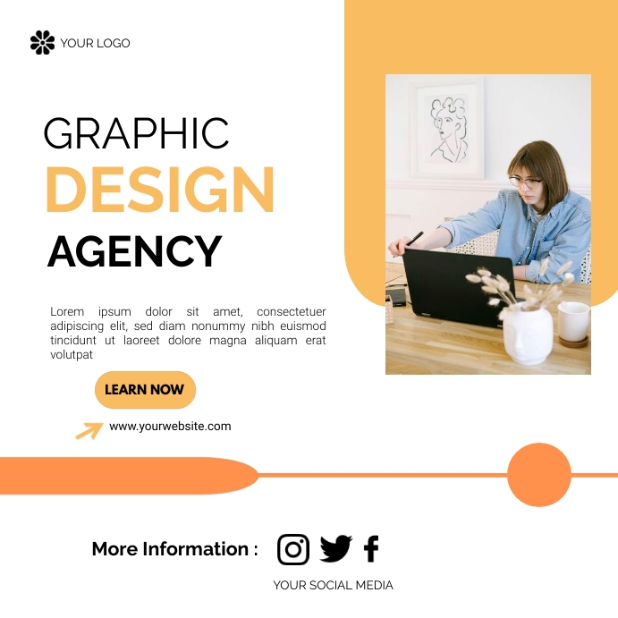 Graphic Design Agency Template | PosterMyWall