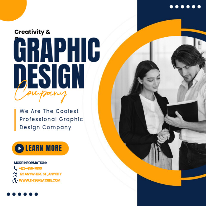 Graphic Design Company Instagram Post Template | PosterMyWall