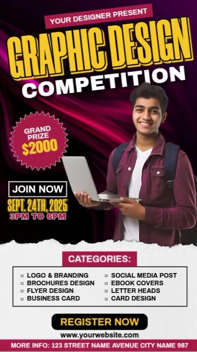 Graphic Design Competition Template | PosterMyWall