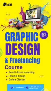 Graphic Design Course Ad Instagram Story template