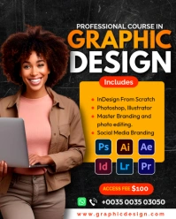 Graphic design course online training classes and lessons social media promotion flyer poster maker Instagram Portrait template