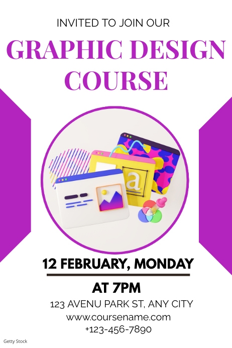 Graphic Design Course Template | PosterMyWall