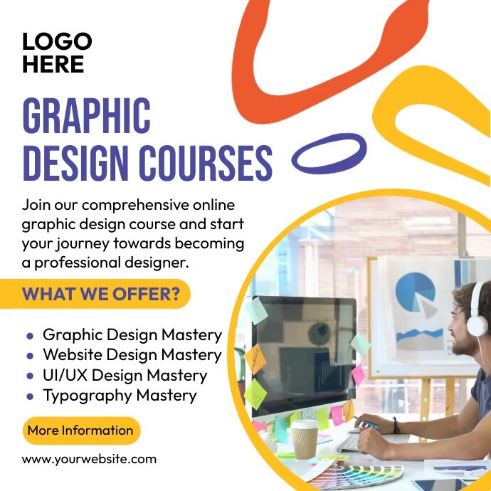 Graphic Design Courses Template | PosterMyWall