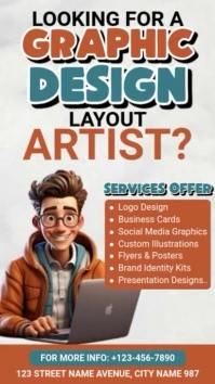 Graphic Design Layout Artist Facebook Story template