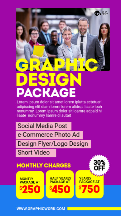 Graphics Packages Examples Graphic Design Package Template | PosterMyWall