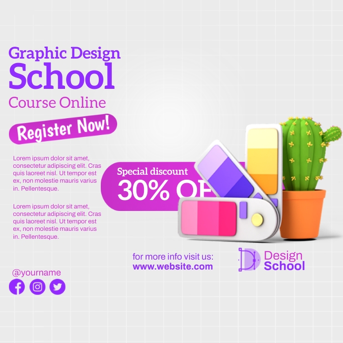 Graphic Design School Template | PosterMyWall