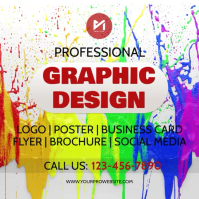 Modern Graphic Design Services Square Video Ad Quadrat (1:1) template