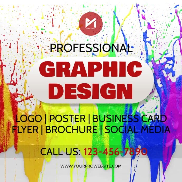 Service Ads Design Copy of Graphic Design Services Square Video Ad | PosterMyWall