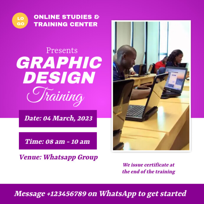 Graphic Design Training Template | PosterMyWall