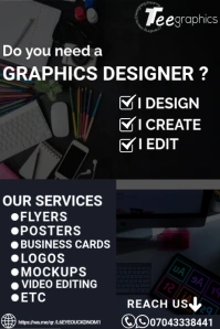 Graphic designer  ad template flyer Poster