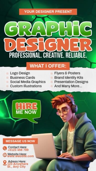 Graphic Designer Ads Facebook Story template