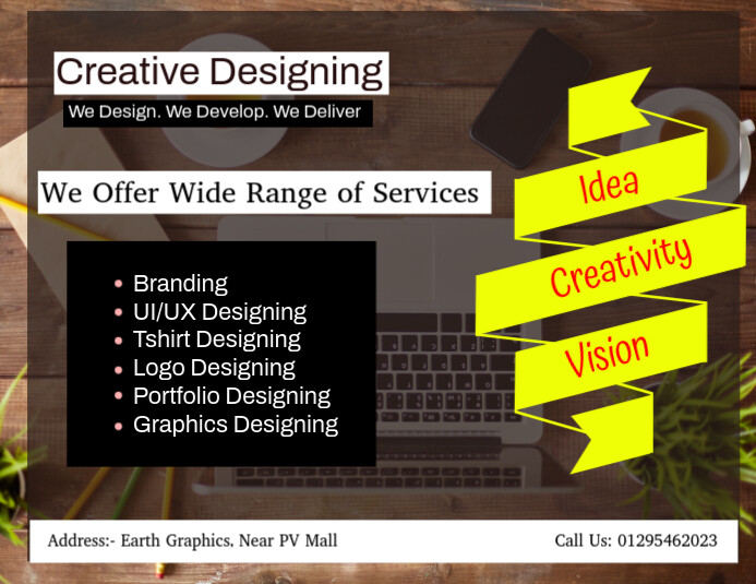 Graphics Designer Example Advertisements Graphic designer Advertisement Template | PosterMyWall