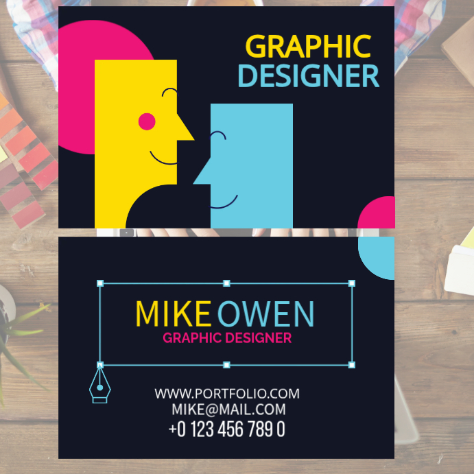 Graphic Designer Card เทมเพลต | PosterMyWall