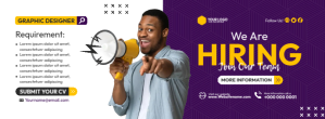 Graphic Designer Hiring Banner Фотография обложки профиля Facebook template