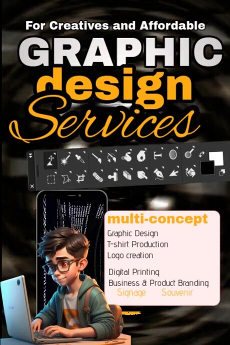 Graphic Designer Services Plakkaat template