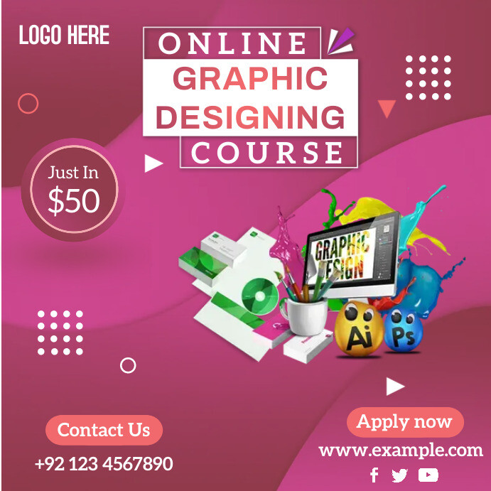 Graphic Designing Course Poster Template PosterMyWall