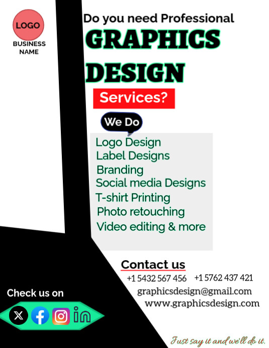 Graphics Design Services Flyer (US Letter) template