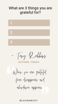 Grateful instagram story template