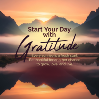 Gratefull wish Instagram Facebook Online template