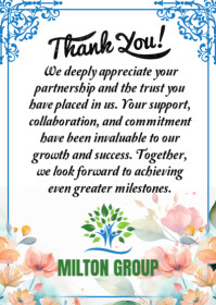 Gratitude Card Design Ad A6 template