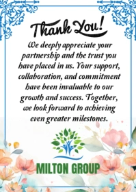 Gratitude Card Design Ad A6 template