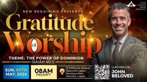 Brown Worship Event Miniatura na YouTube Template