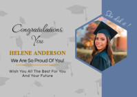 Blue Graduation Card Template | PosterMyWall
