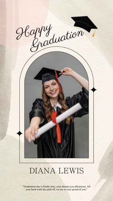 Copy of Gray and White Minimalist Happy Graduation In | PosterMyWall