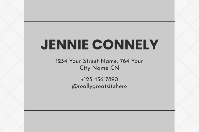 Gray Minimalist Modern Address Label Card Template | PosterMyWall